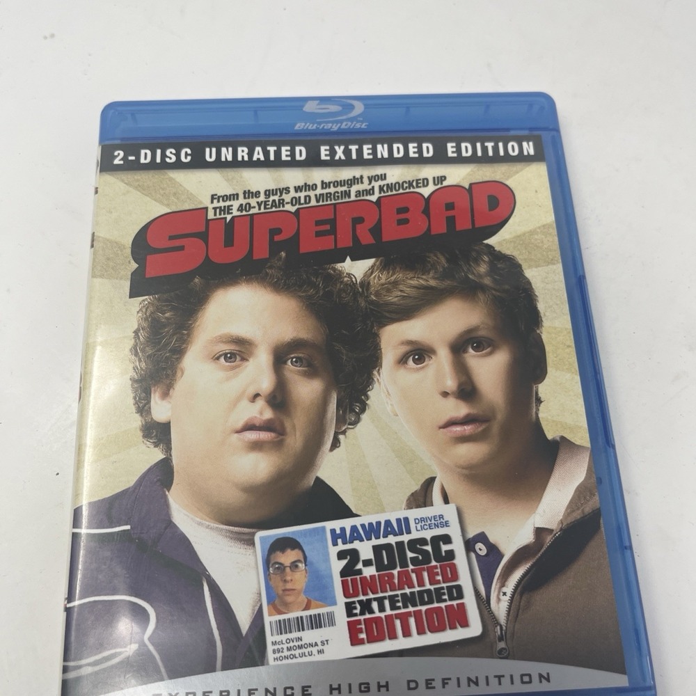 Superbad: Unrated Extended Edition Blu-ray (2007, Sony)
